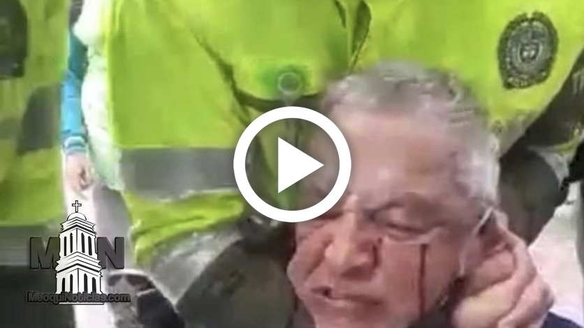 Indigna video de abuso policial contra abuelito por no traer cubrebocas